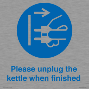 Please unplug the kettle when finished